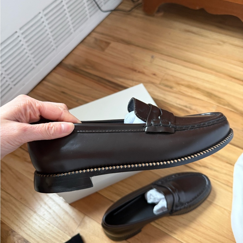 Freda Salvador Elba Penny Loafer in Rich Brown - Picture 7 of 9